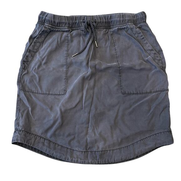 Anthropologie Women's Klara Utility Mini Skirt Slate Gray Size M - Picture 3 of 8